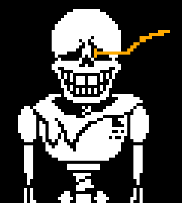 [6a3e23] revenge papyrus: [summons gaster blasters around glitch] you left me alone in the snow