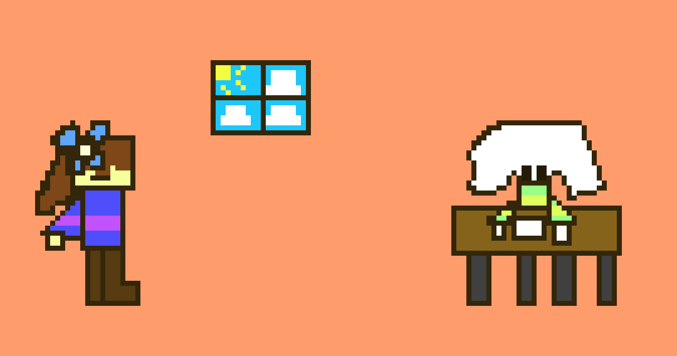 [981abf] Frisk and Asriel at home