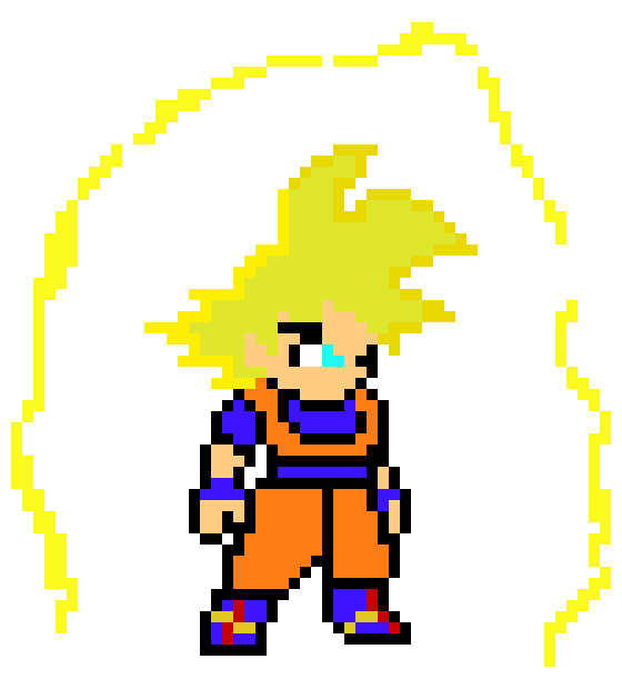 [5c3051] 8Bit Goku Charging up