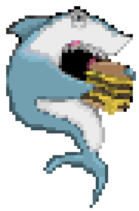 [9664c4] Shark Eating a Cheese Burger- H2O Delirious