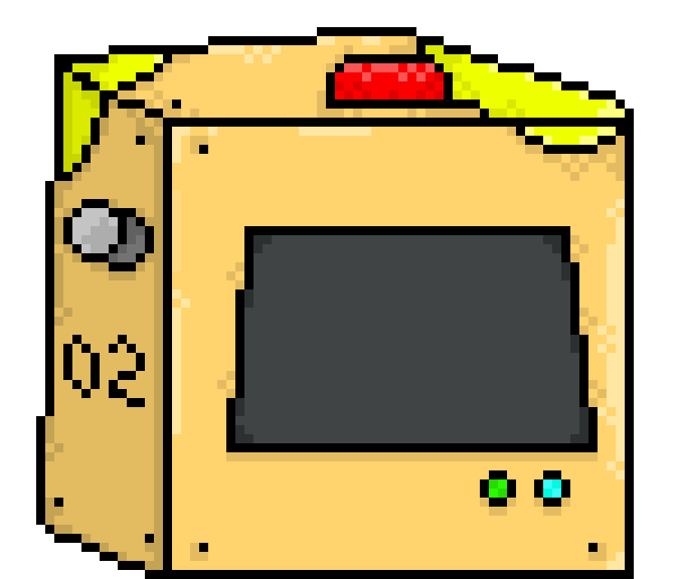 [5b2f3e] . . . . -it seems to have robot components like her, with a switch, screen, and button, it's deactivated-  