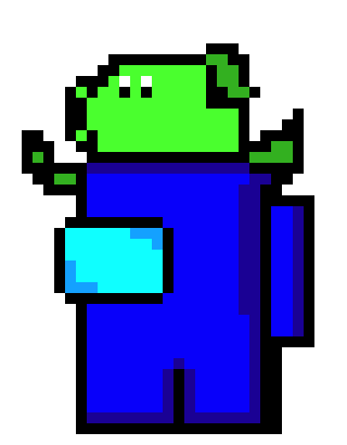 [0a90e7] among us (peashooter hat)