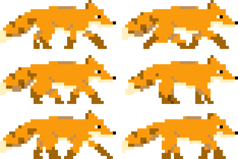 [b8d3c8] fox walking