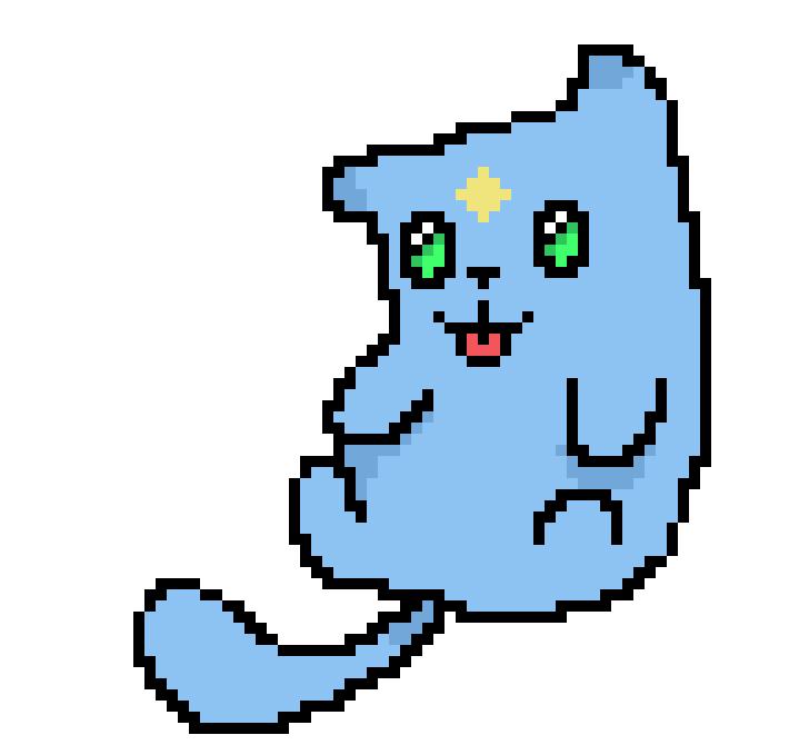 [9664c4] pastel blue cat
