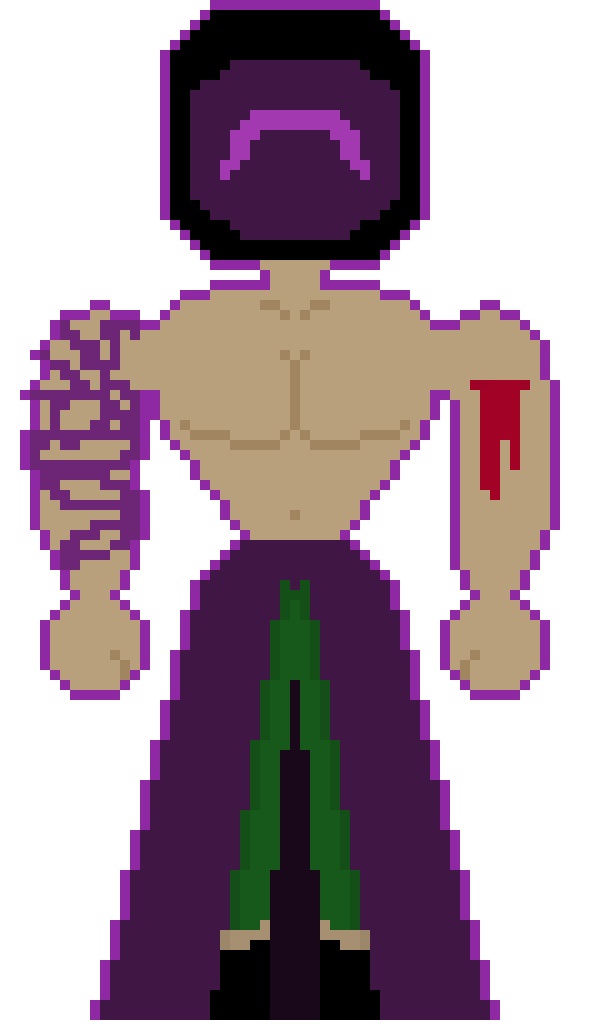 [25d002] *He collapses onto the ground, due to energy overusage* 