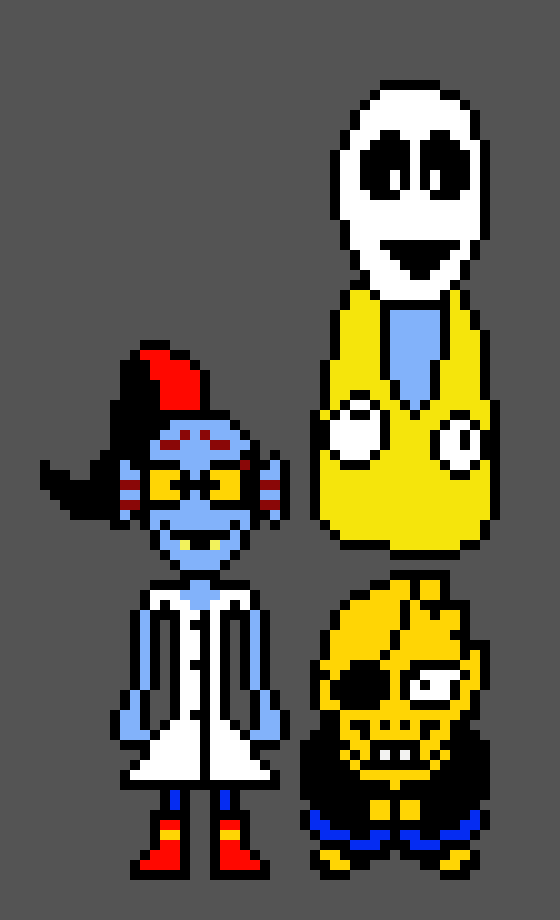 [9664c4] UNDERswap PIXEL ART USE IT FOR ALL YOUR UNDERTALE NEEDS FREE FOR EDITING THIS AD IS SPONCERD BY MTT PRODUCTS GOODBYE now with toriel,asgore and gaster