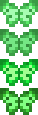[9b9cad] Green Butterfly Pixel Art