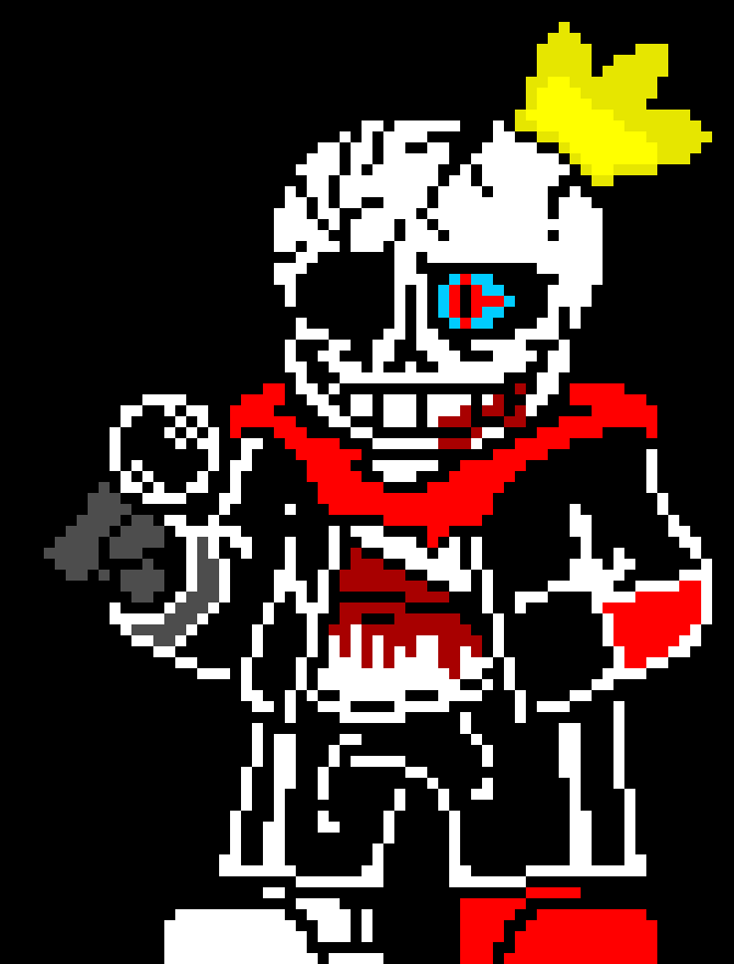 [812b32] this is Karmaticaphobia sans, a version of sans that is half dead. - Molt