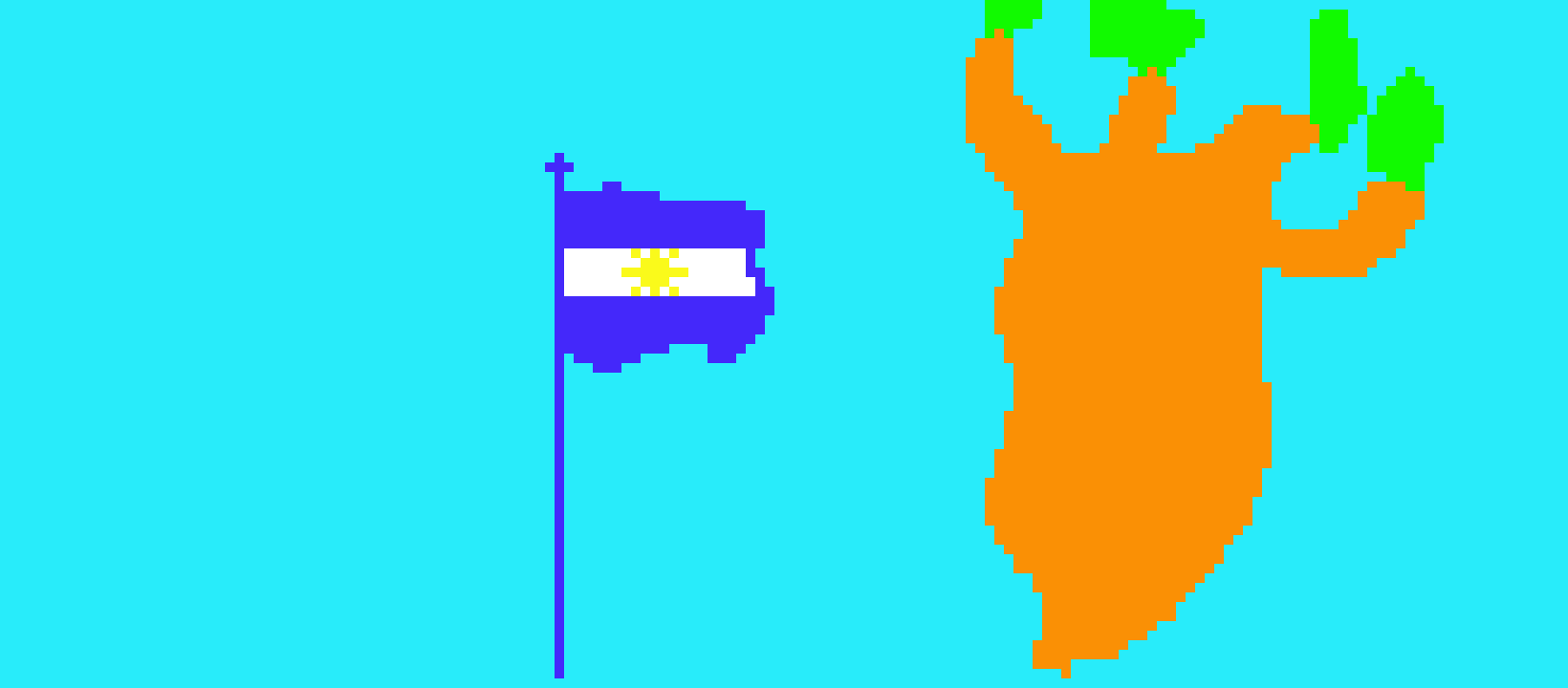 [4574cd] bandera argentina con arbol