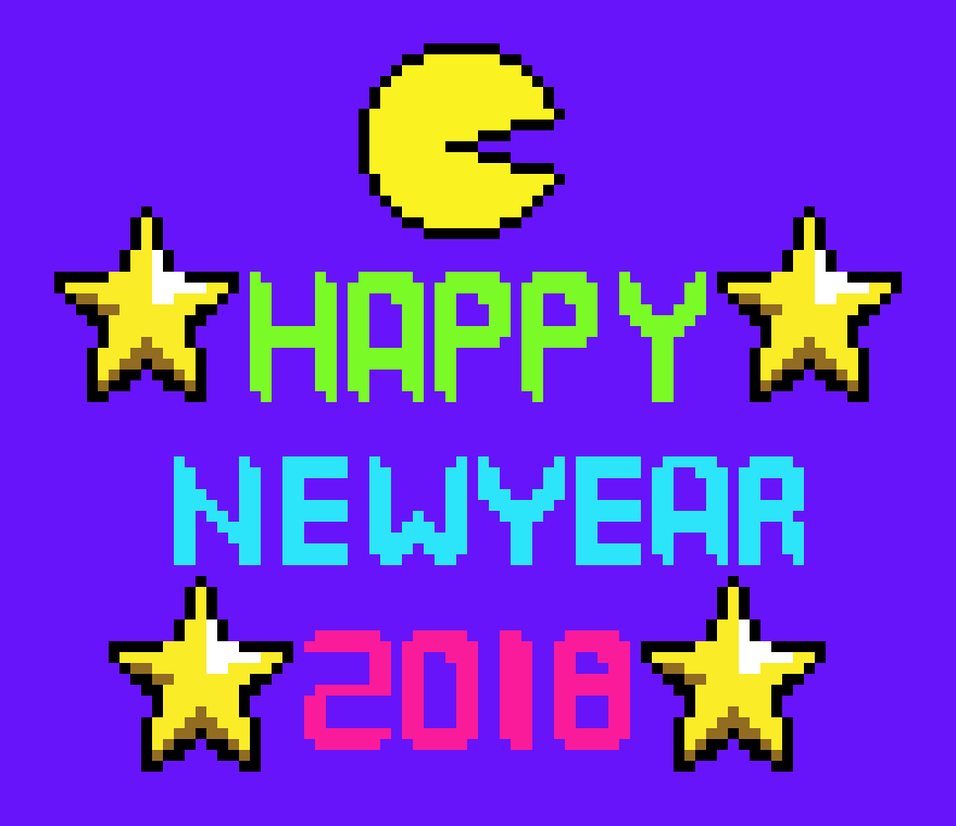 [9664c4] Happy New Year 2018 By PixelGod TV