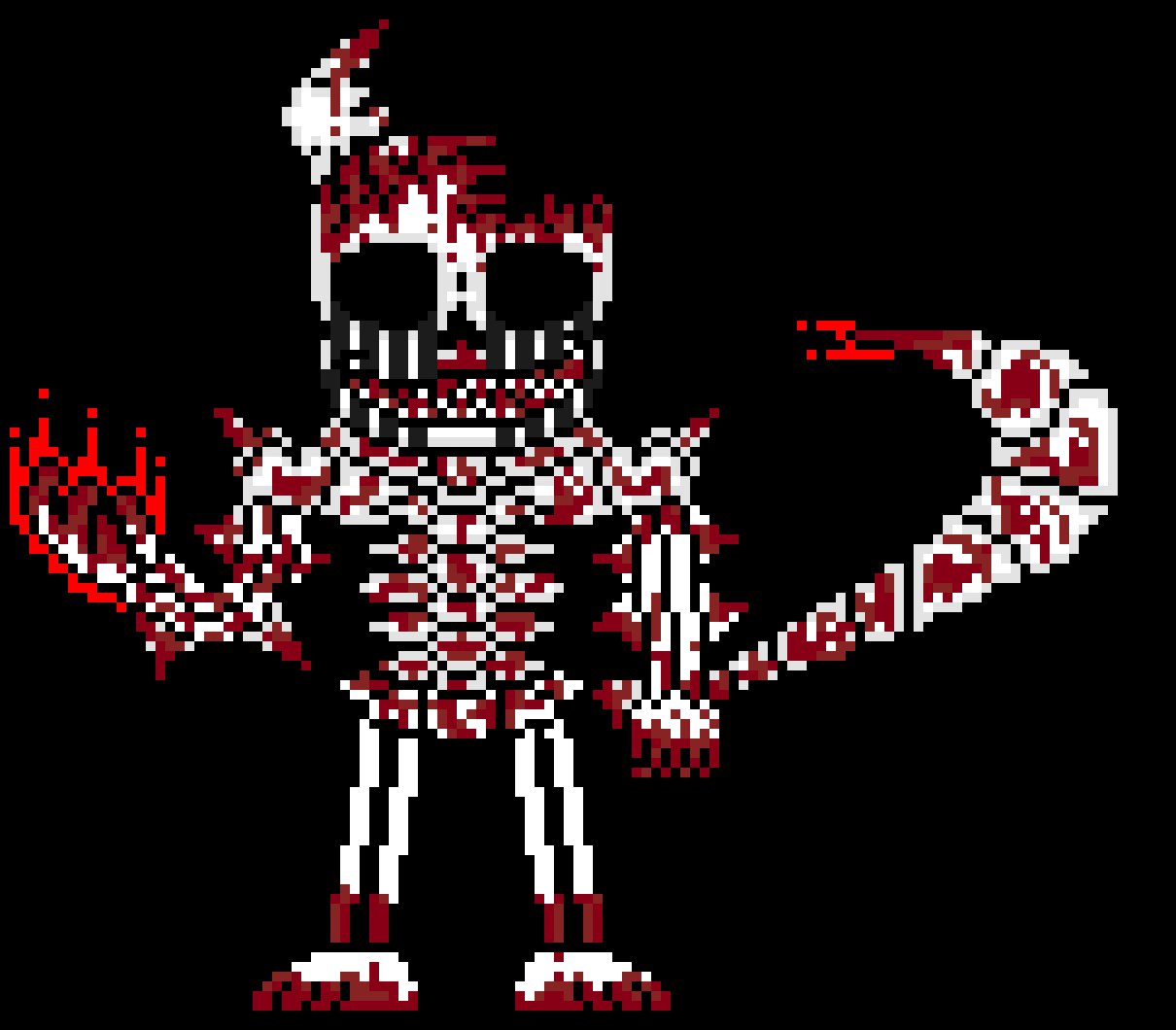 [f34aea] Oh not even listening? *his tail stabs into deletes chest just right next to his soul, he reels delete in cuts open one of his bones and starts drinking his bone marrow, its agonizing* mmm tastey