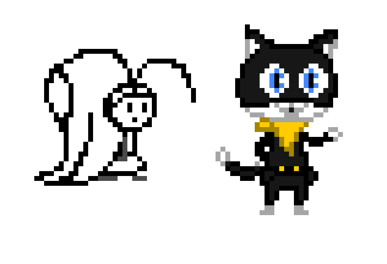 [f7c573] the cat (morgana) isnt my usual sprite, its something else (the derpy one on the side), my name is mawile on here :>