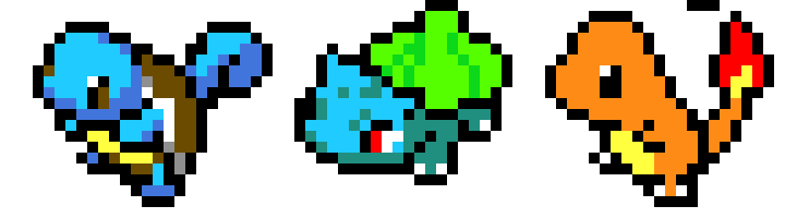 [a24415] Pokemon Gen 1 Starters