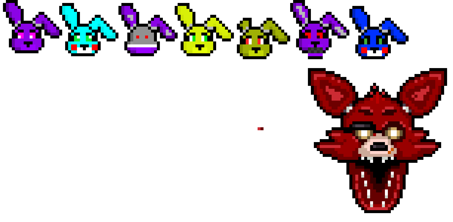 [9664c4] Bunch of FNAF heads