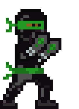 [bcb7cc] green Ninja walking 1
