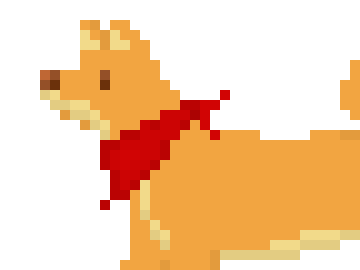 [be82ba] (The dog sat down at Terries feet. It seems to want to keep him company) 