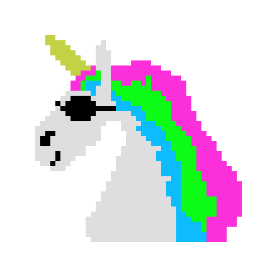 [25adef] Einhorn mit Brille