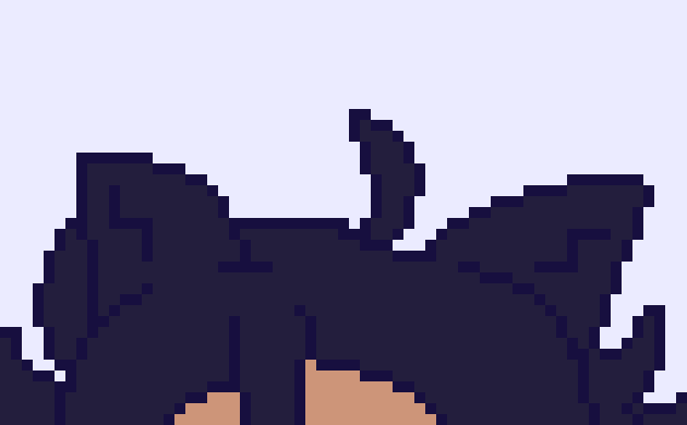 [0b51d0] -He could see a pair of ears sticking out at the top-