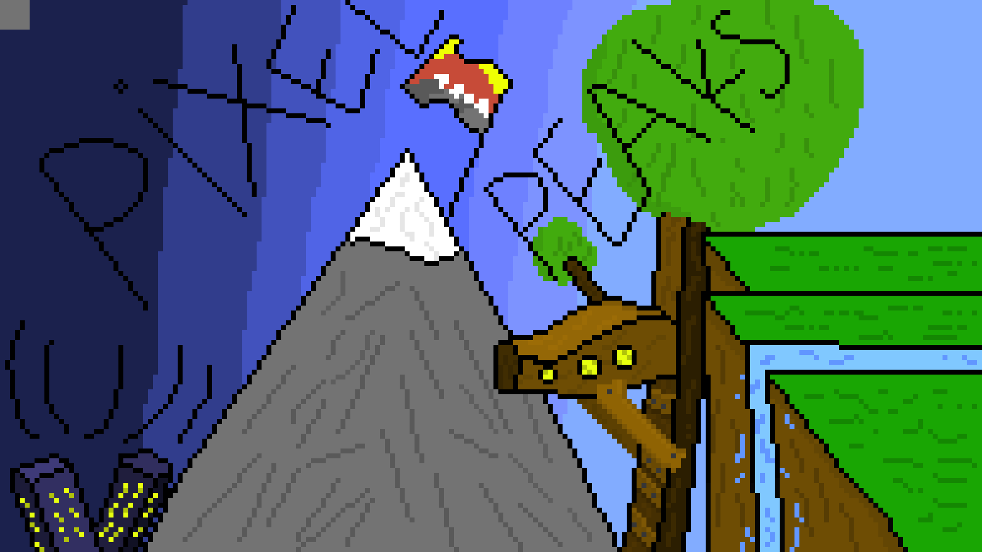 [8d6aca] Pixel Peaks Poster