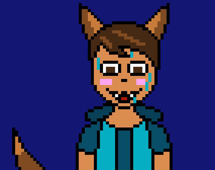 [4fbda4] grabs eve's tale and rubs it and pulls the chain)-heh heh... do y-you like that my good fox girl-Evan