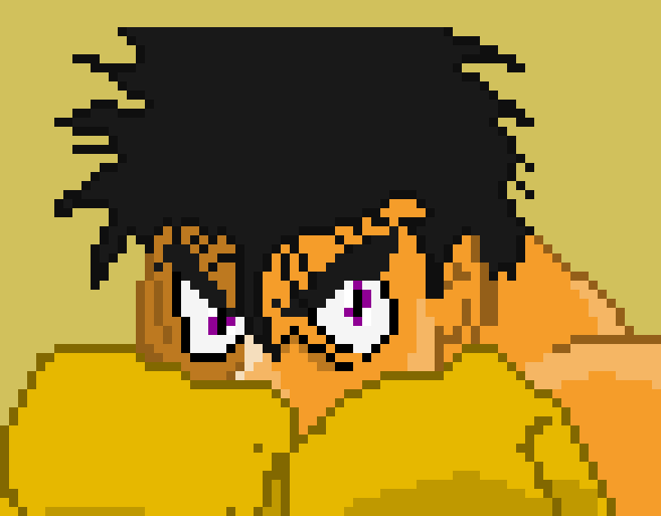 [a86090] MLP EQG OC's, Helios Goldenrod, Hajime no Ippo Influence - Ippo Makunouchi (Peek-A-Boo Stance)