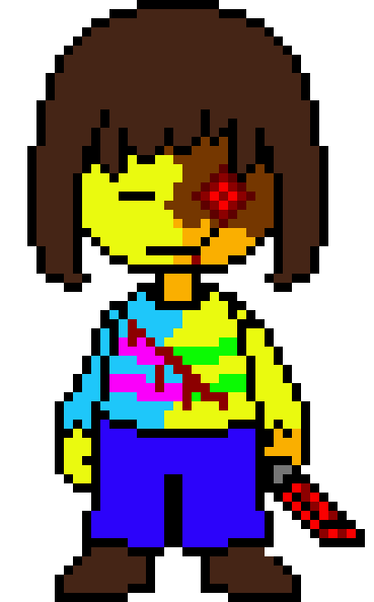 [b66431] chara... why would you do this/ (stabs charas soul out of body) you know what im capable of (takes charas knife away and throws it) COME ON NOW =)