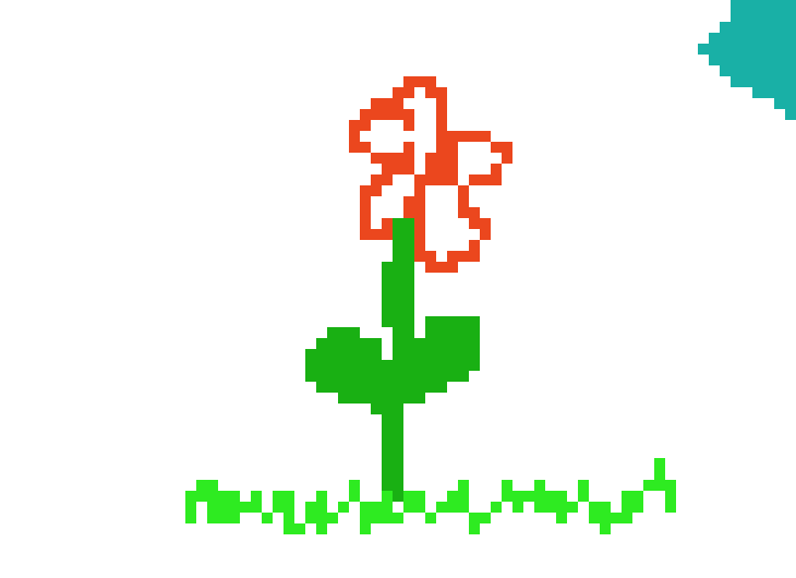 [d05e0a] Ms. Jacobs pixel art rose