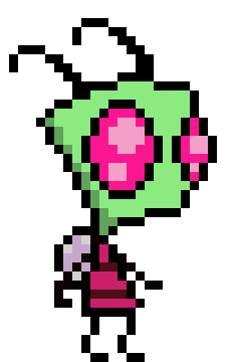 [90896a] (Lyric time!) For the Irken race I'll claim this world. To the mighty Zim they'll hail! My disguise perfect, my plans ingenious, there's no way I can fail. All their wretched filth will prove my worth, and the Tallest, they shall see. They were right to trust Invader Zim. This job was made for me. (This second part turns into a sort of rap.) Listen, filthy humans, for Invader Zim speaks. You will soon bow down to the Irken elite. Standing in my way shall spell your doom. When the armada arrives, you won't know what hit you! GIR, ready the weapons! Our conquest begins! They will know not to defy Invader Zim! (Then the first two phrases from before repeat with the evil laugh layered overtop.)