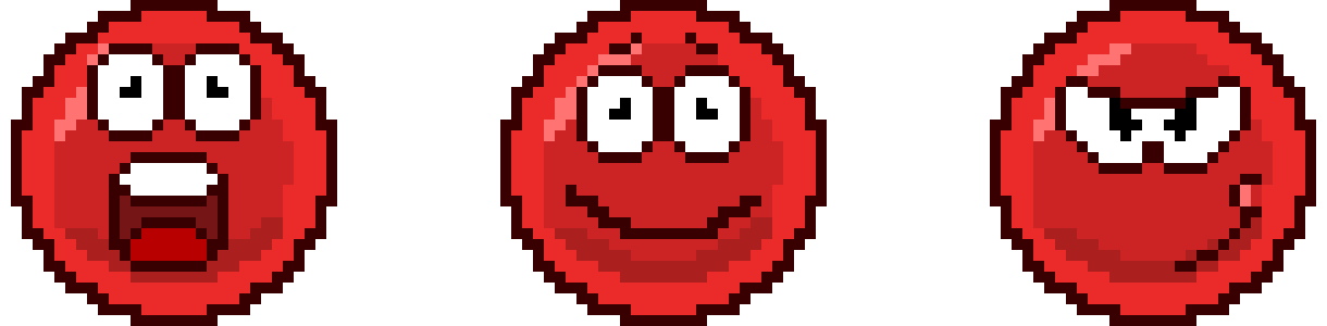 [c7c89d] Red Ball Pixelated Sprites