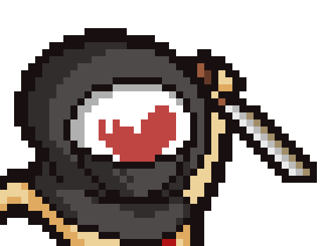 [b0303f] Probably a long knife, like Wayne's knife