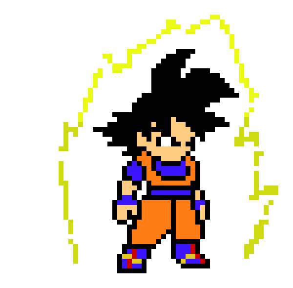 [5c3051] 8Bit Goku Charging up