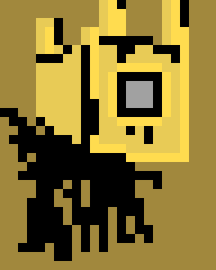 [5e467c] next to the body is a projector connected to organs that go to the neck of the body-