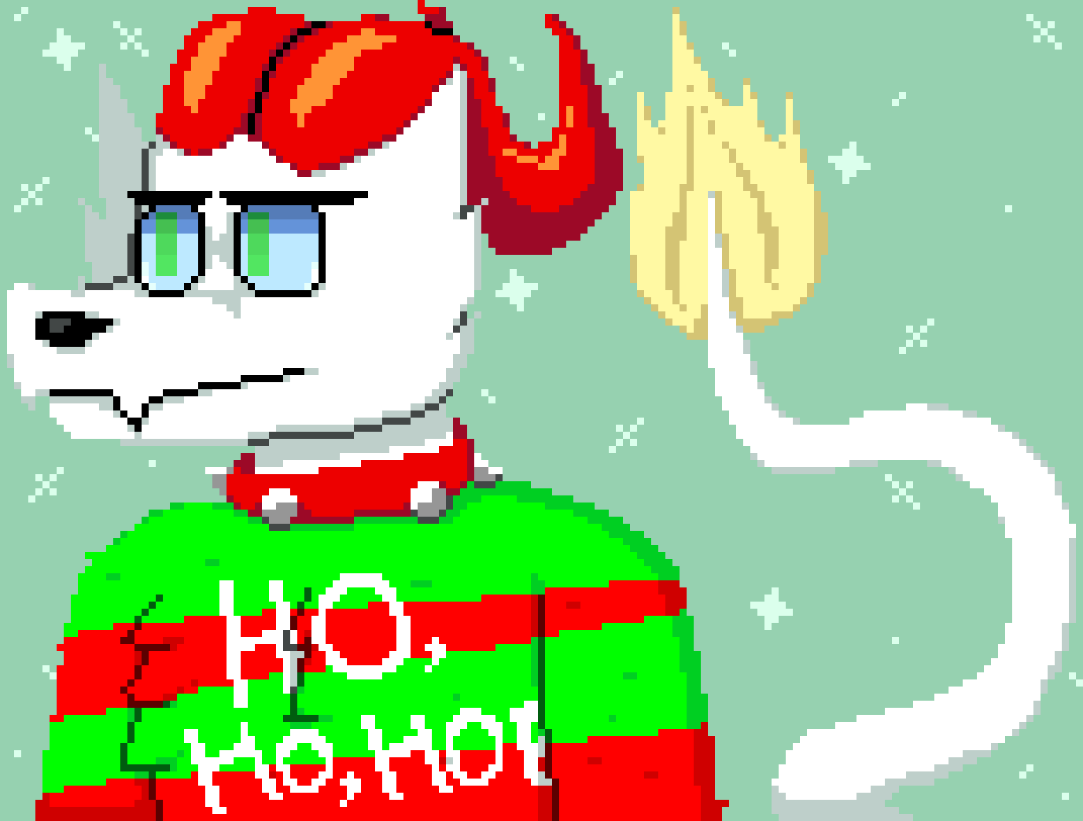 [4dc3b8] Yes, hi... Here is my Christmas edit for the 2020 remake of Terrie, that Goopi, drew for me...