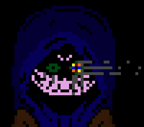 [c7b058] *picks him up and uses him as a shield to block the blast*