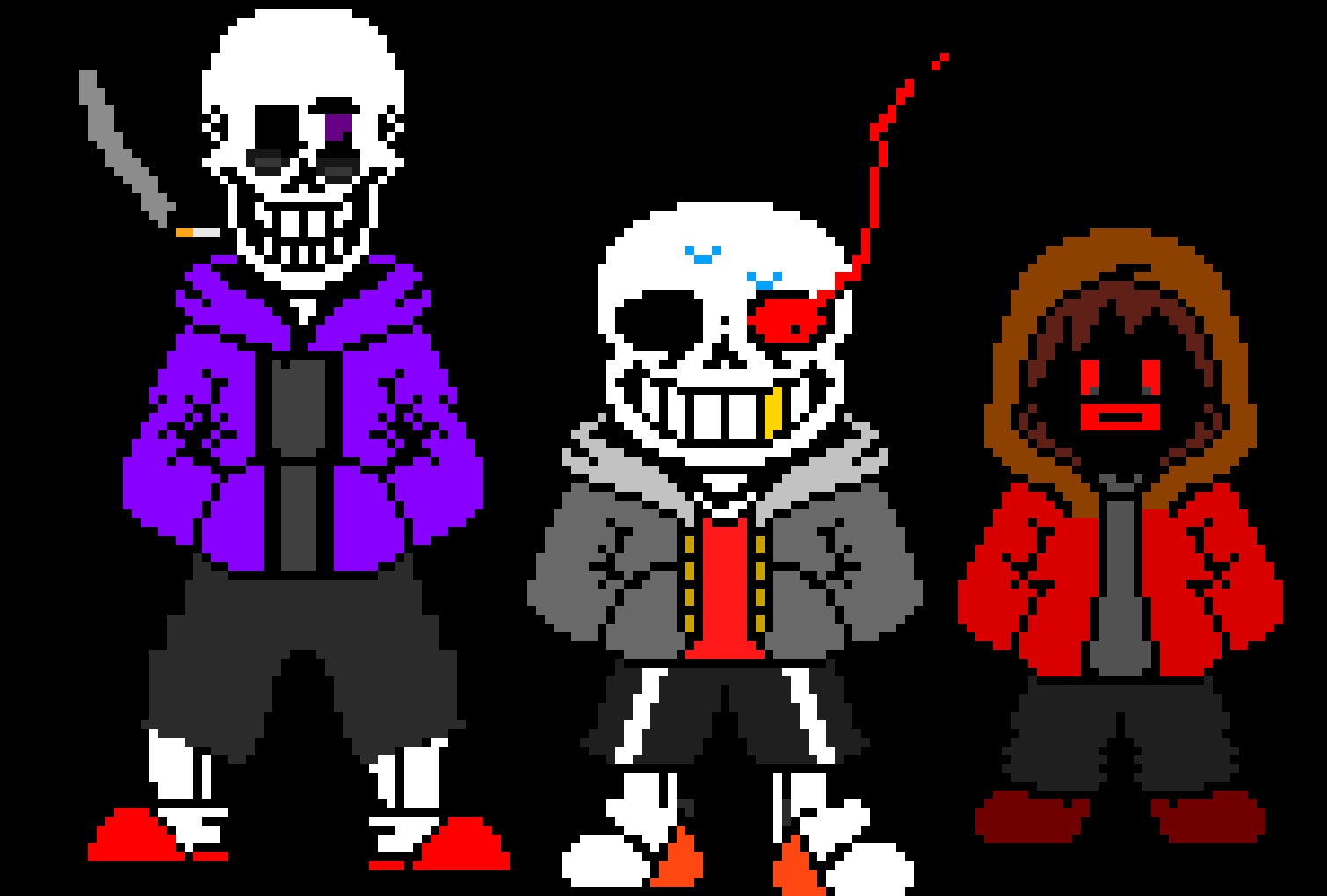 [af7ae0] Great Time Trio Sans Papyrus and ded chara