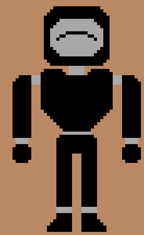 [25d002] *he backs up to the door* Y-You just melted my knife! Get away from me!