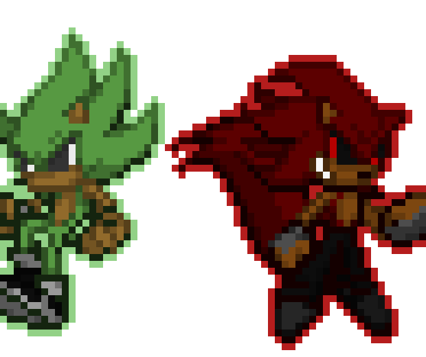 [6c26bc] Super Fenrir the Hedgewolf and Super Hedge the Hedgehog - Sonic OCs (Super Form)