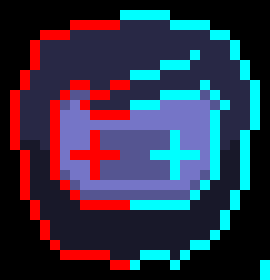 [6a7b6a] A robot-being from space that while crashing onto PAM, the thing glitched (Causing the blue and red split) thats all my mind can come up with rn