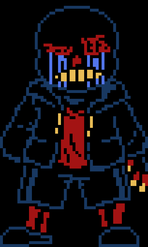 [409e02] -he grabs oreo by the neck and throws them at the sword that slashed at him-