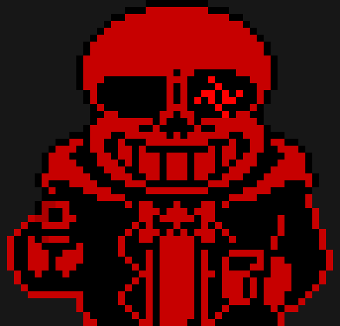 [11a9d7] -summons guns from each side of cleetus, top, left, right, and a blue zone under him- -Bullet Hell Sans