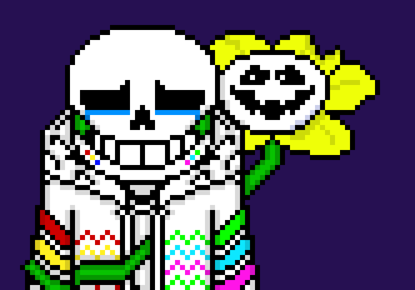 [71fafd] Flowey: mmmm, nah *makes Multi fire the blasters, but he's resisting so they don't fire*