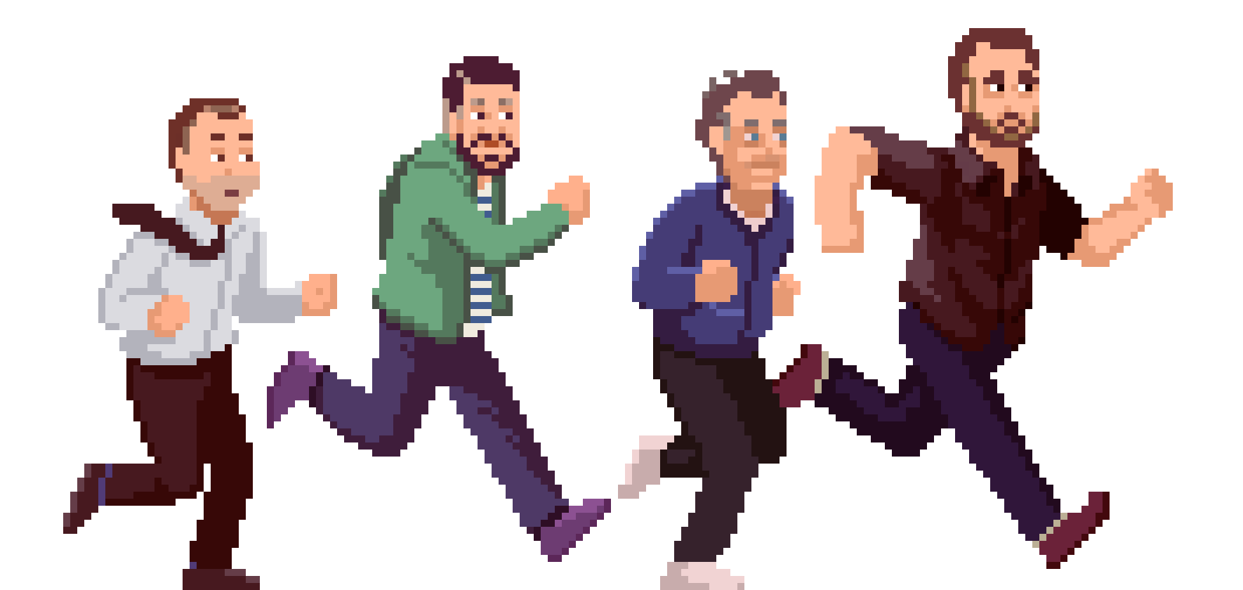 [866490] Thanks. It's James Murray, Sal Vulcano, Joe Gatto, and Brian Quinn. They are the Tenderloins. Their TV show is (IMPRACTICAL) JOKERS.