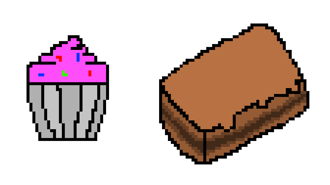 [2f5b3c] (B) Cupcake/Brownie PixelArt