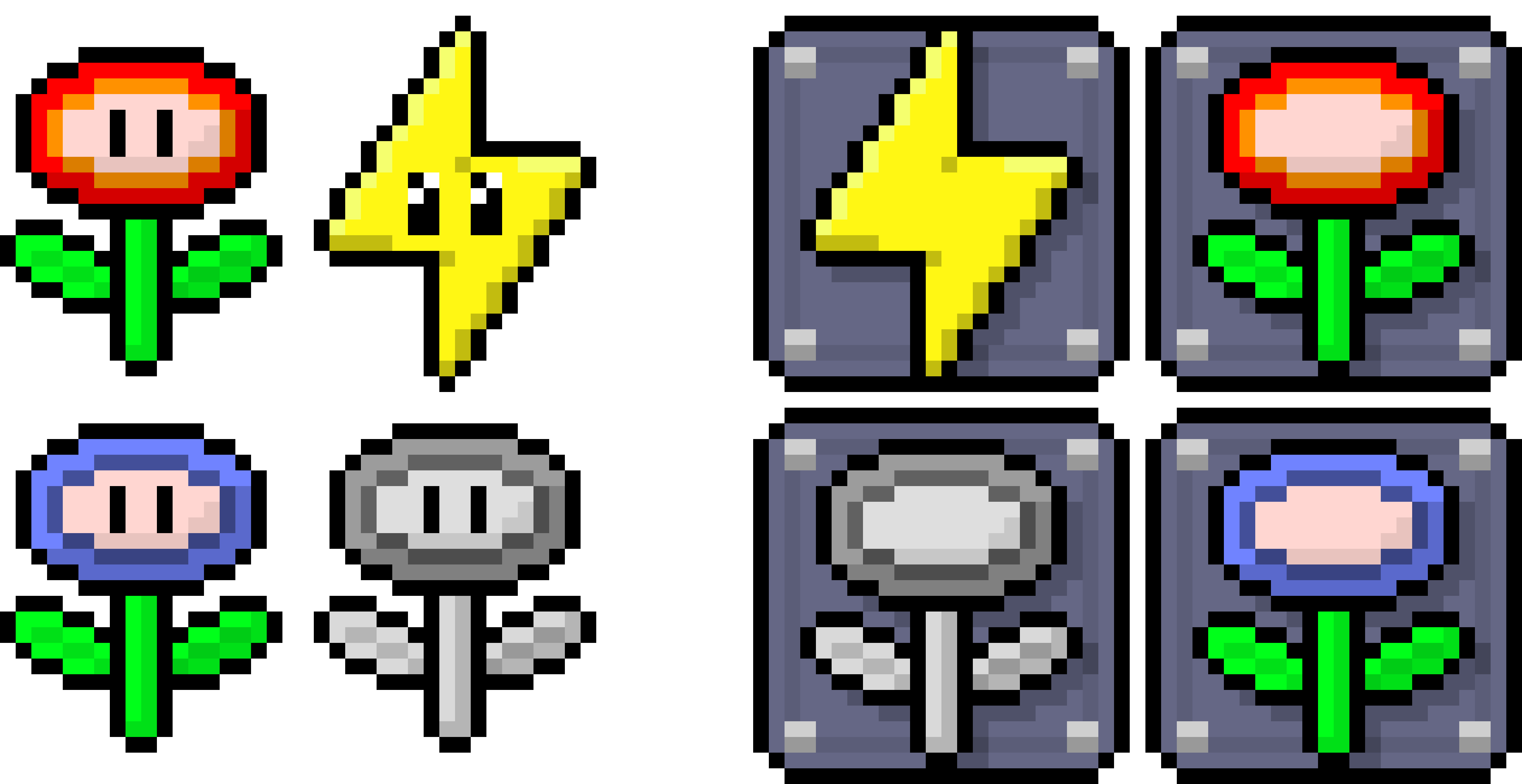 [5947e6] fire,ice and superball flower +lightning bolt