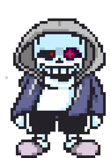 [a228fa] Dust Sans Overworld Sprite [Redrawn by Boarderline Reacts, orginal by Flambeworm] {OG Image in desc}