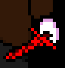 [c7b058] *thows his knife stabbing her in the back*