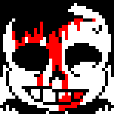 [7ce906] *(Demented takes out a towel, out of nowhere.) H e r e . -HorrorTale Sans