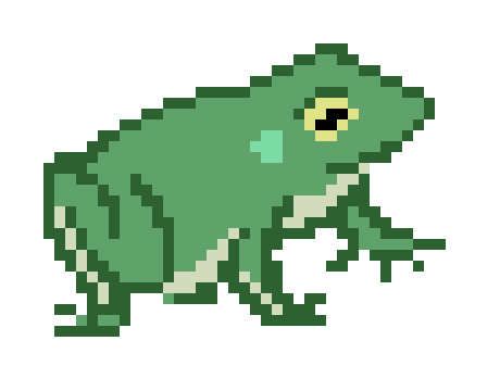 [83eebc] Frog pixel art