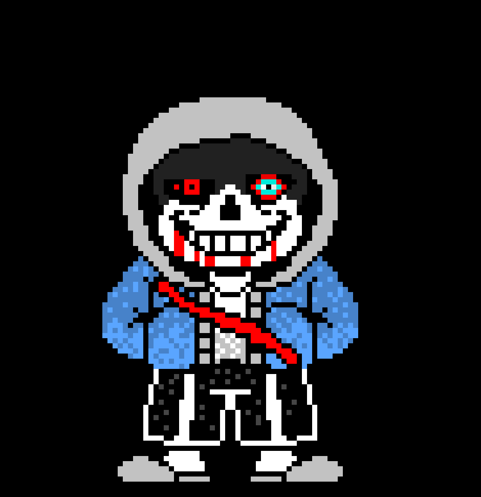 [550fc1]  Dusttale Sans the Skeleton Battle Sprite Update.