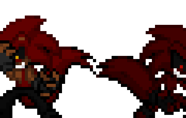 [6c26bc] Karmino the Hedgewolf/Killjaw the Hedgewolf Crazy Sprites - Sonic OC